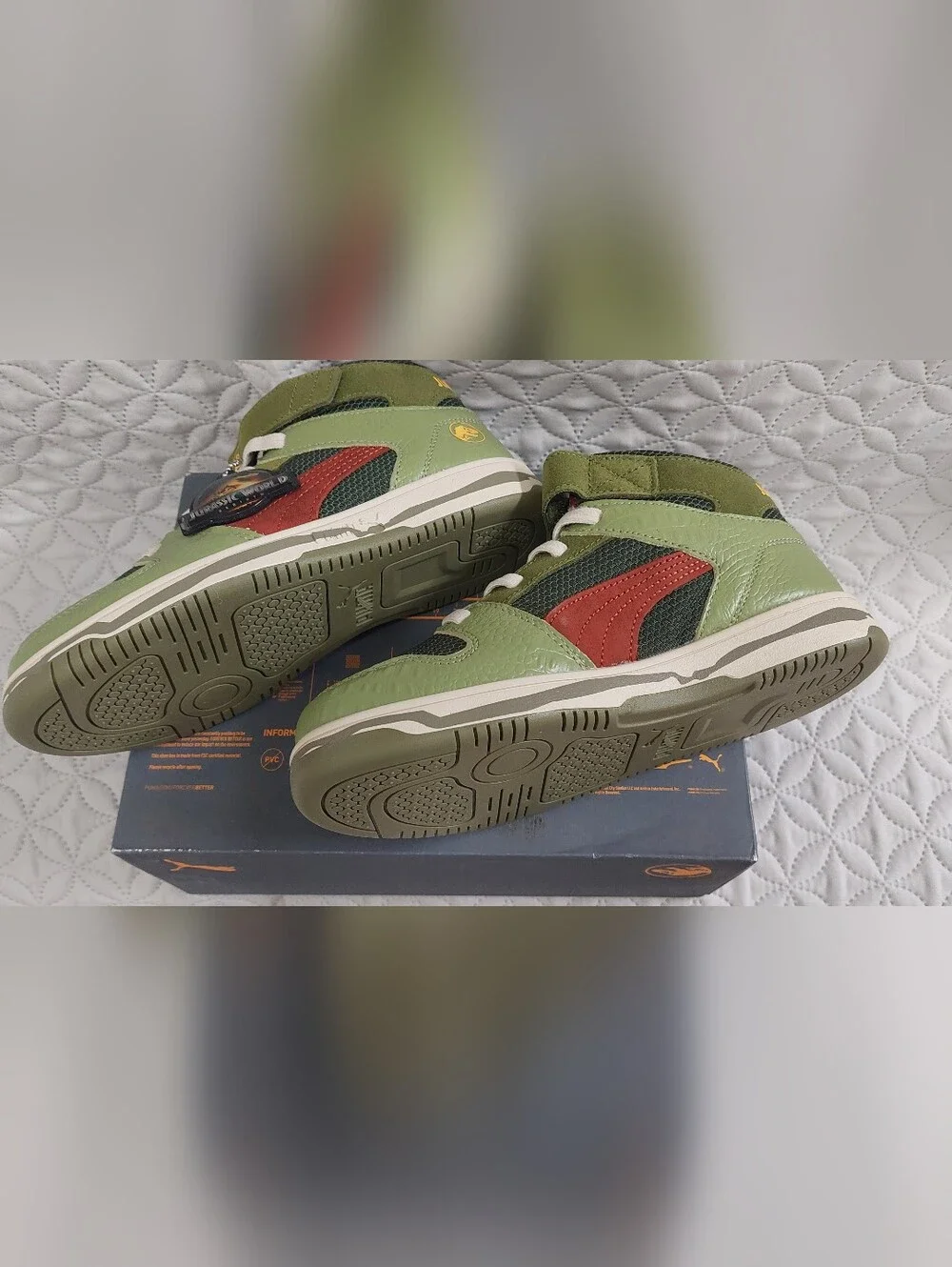 PUMA Kids Green and Red Low-Top Sneakers. Jurassic World. - Picture 8 of 11